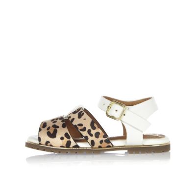 Mini girls leopard print sandals